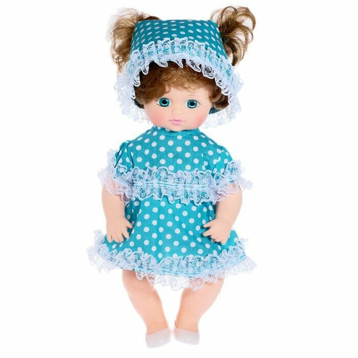 Кукла Ира озвученная в синем платье в пакете, 40 см