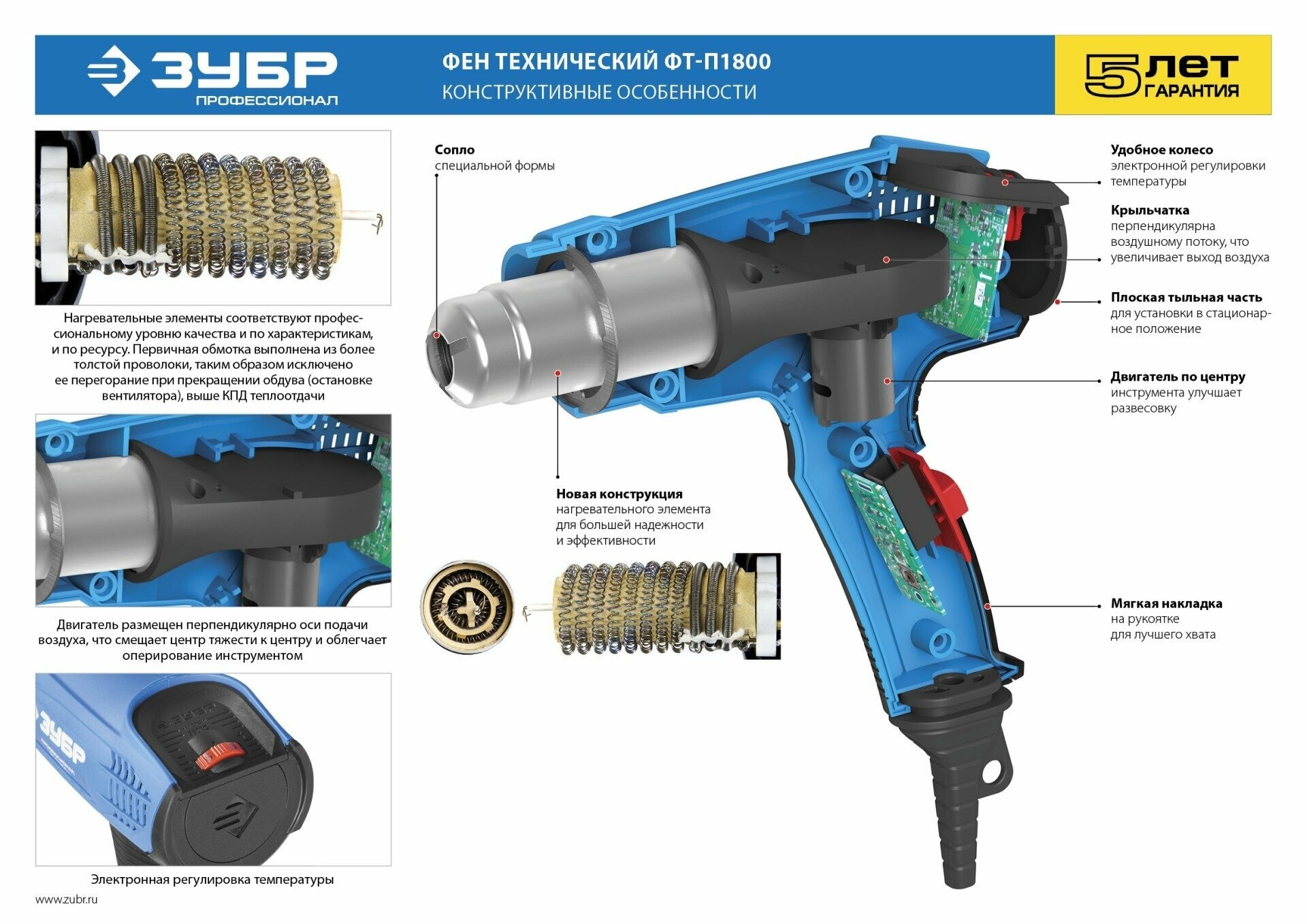 Фен технический ЗУБР - фото №7