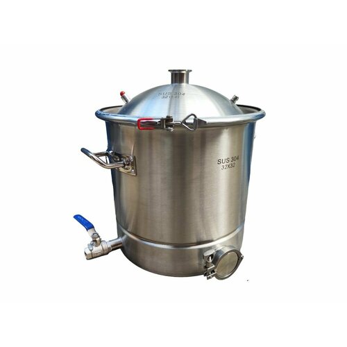 Перегонный куб 25 литров 32x32 см 304-я сталь под колонну 15 дюйма кламп под ТЭН 1150000₽