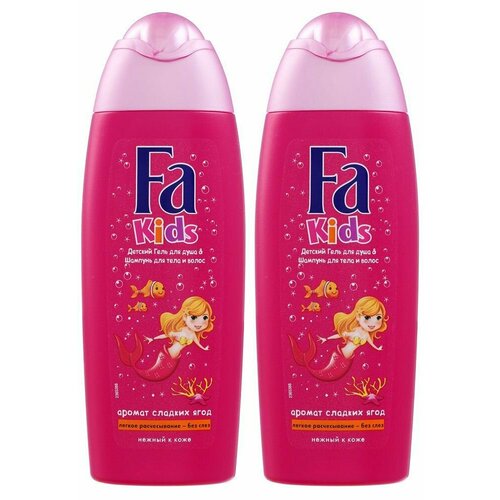 Fa Гель для душа и шампунь Kids Русалочка 250 мл 2 шт 760₽