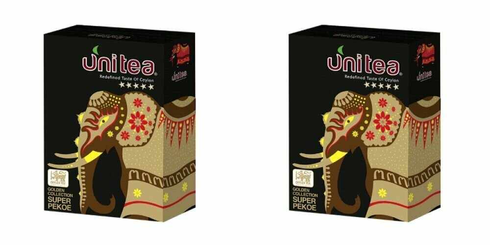 UNITEA чай черный Пекое 200г - 2 штуки