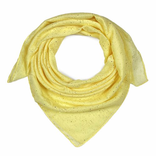 фото Платок lili scarf, хлопок, 90х90 см, желтый