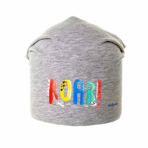 фото Шапка бини андерсен, размер 52-54, серый