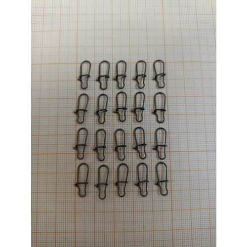 фото Карабин рыболовный "fysadei fishing swivels" с нагрузкой до 23 кг, 20 штук размер #2
