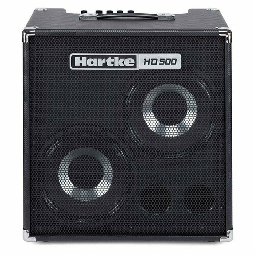 HD500 басовый комбоусилитель, 500 Вт, класс D, НЧ 2x10 HyDrive, 3-полосный эквалайзер (Bass, Mid, Treble), фильтр Shape, стерео вход Aux, выход на наушники, ручка для переноски, бренд Hartke