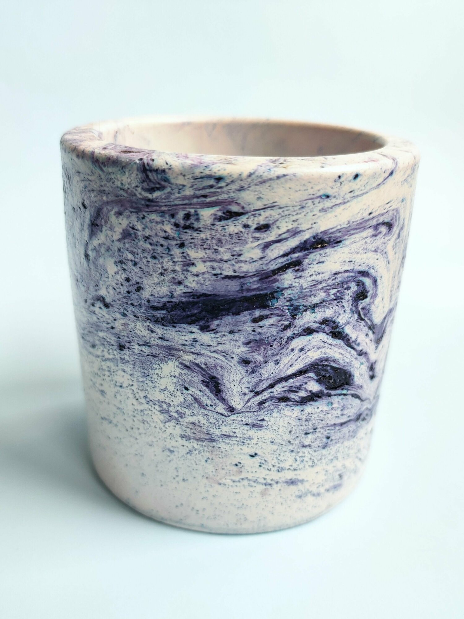 фото Кашпо гипс 8х8 см