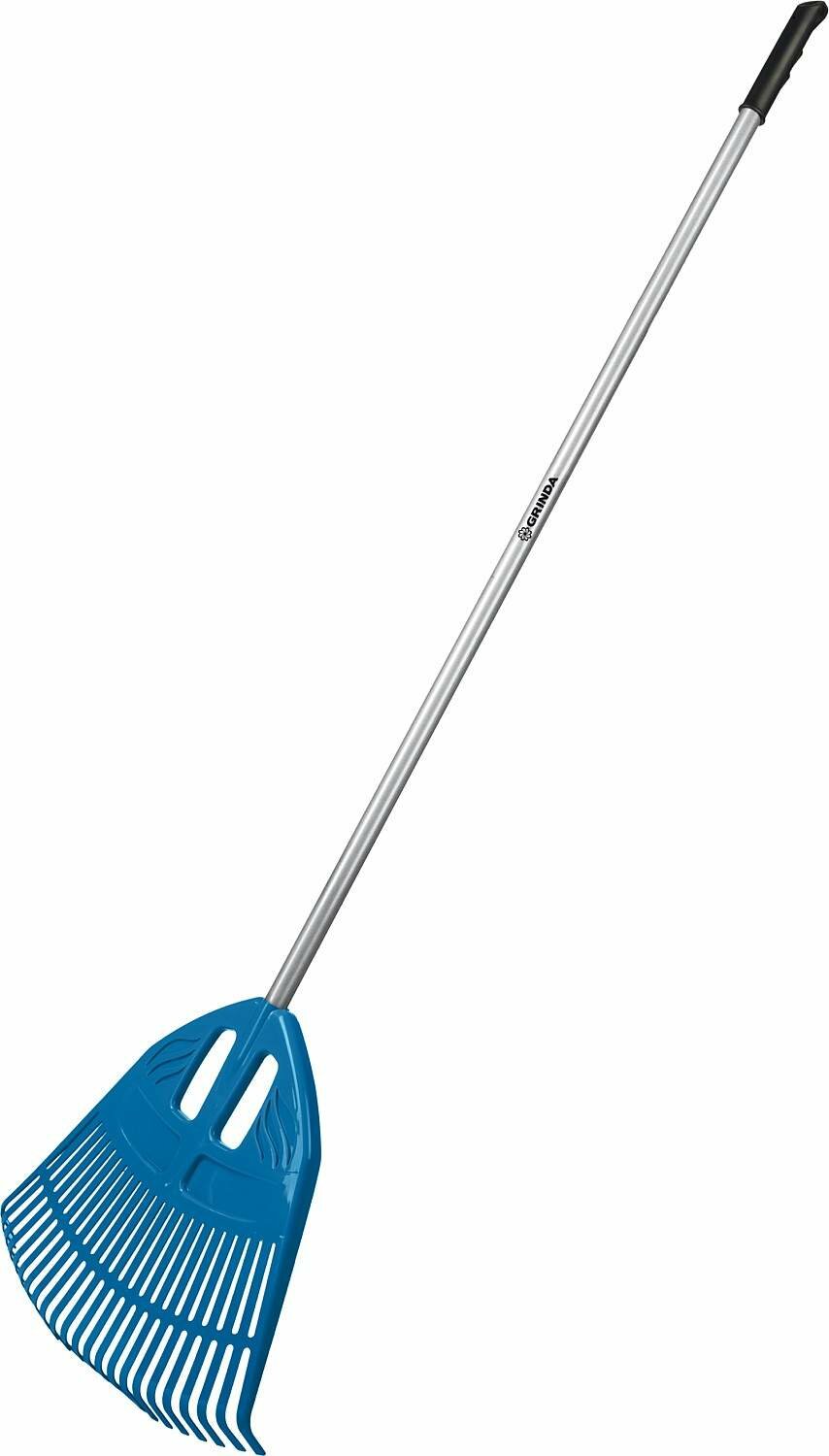 фото GRINDA PP-23 ALU, 23 зубца, размеры 500 х 50 х 1680 мм, алюминиевый черенок, пластиковые, веерные грабли, PROLine (421811)