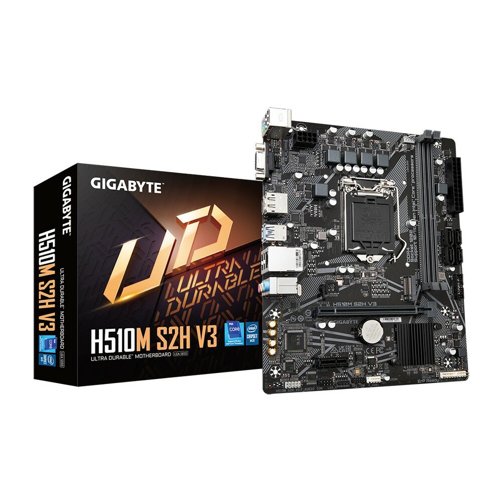 Материнская плата Gigabyte H510M S2H V3, Soc-1200, Intel H470, mATX - фото №4