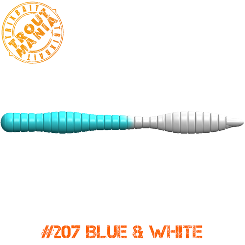 TM Fat Worm 3 -207 Blue&White (Cheese)