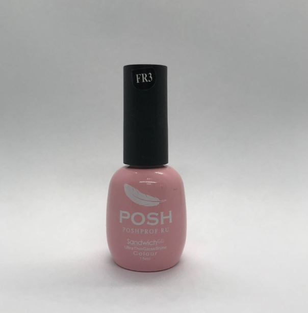 POSH Sandwich Gel Colour French Гель-лак для ногтей UV/LED на 25 дней 15 мл Френч Молочно-Розовый тон FR3 Розовые мечты