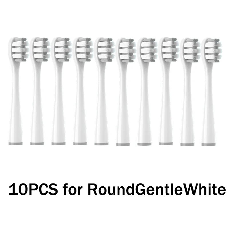 Сменные насадки для электрической зубной щетки Usmile Y1S/Y4/U1/U2/U3/P1/P4, 10 шт, 10RoundGentleWhite
