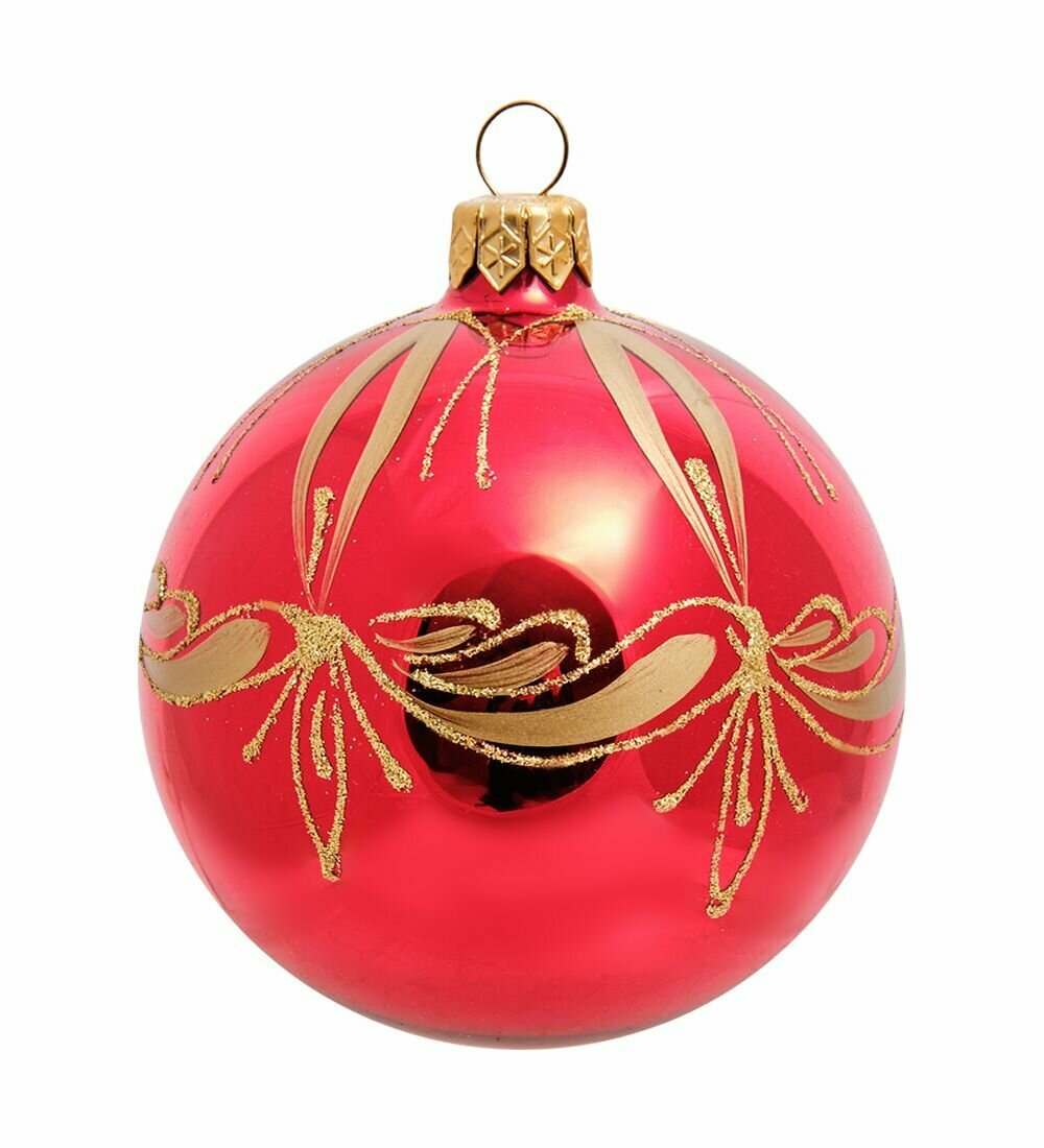 Елочная игрушка Шар 'Веночек' 85 мм