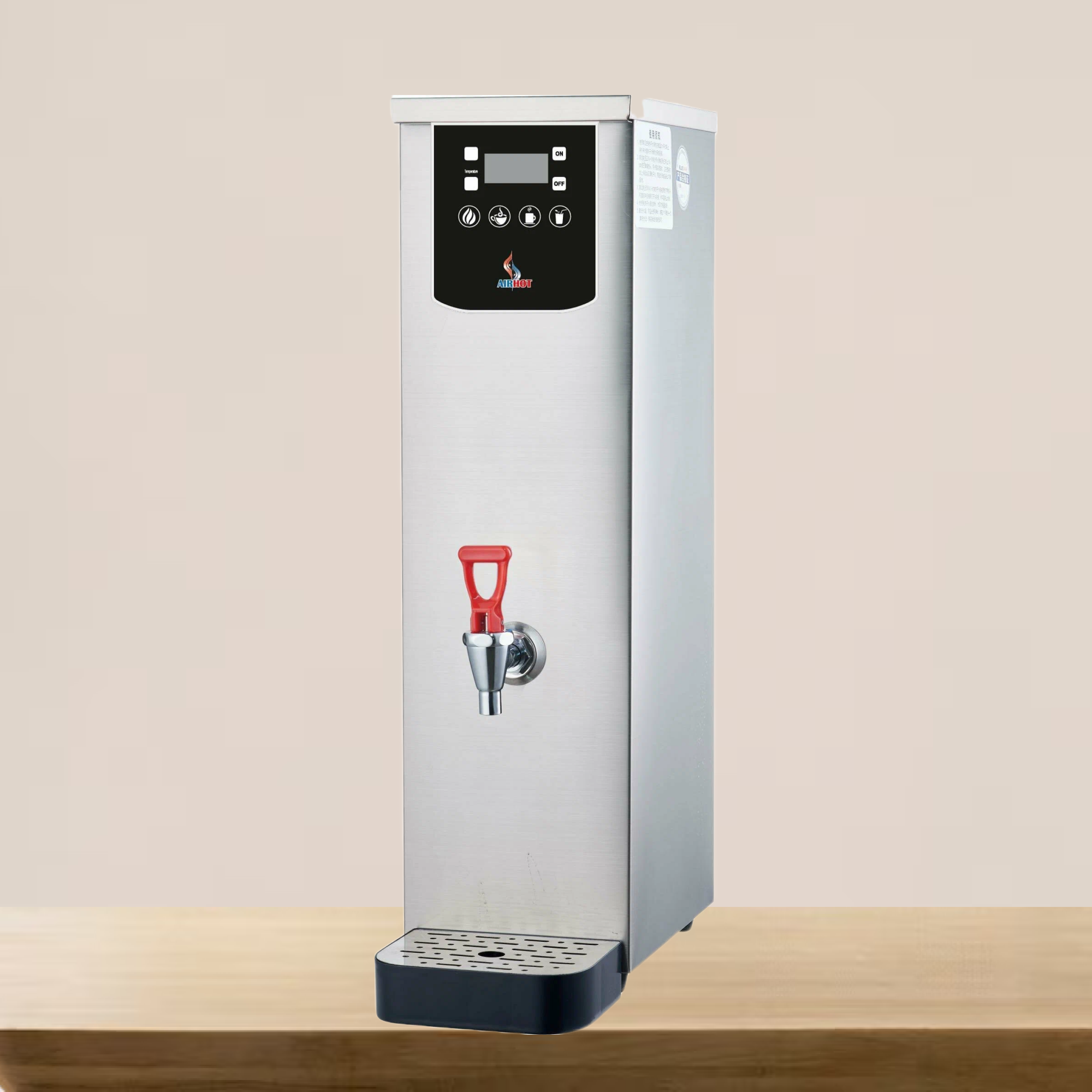 фото Термопот электрический AIRHOT CWB-20, объем 10.8л, 20л/час, электрокипятильник проточный для кафе, ресторана, мощность 2.5 кВт