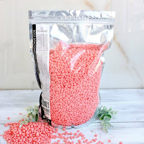 Воск в гранулах № 1 Розовый YUSKISS, 1000 гр