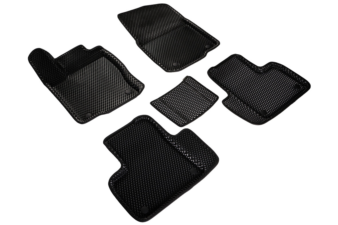 Коврики EVA 3D ромб Seintex для Mercedes-Benz GL-Class X166 2012-2015 (черные, 98558)