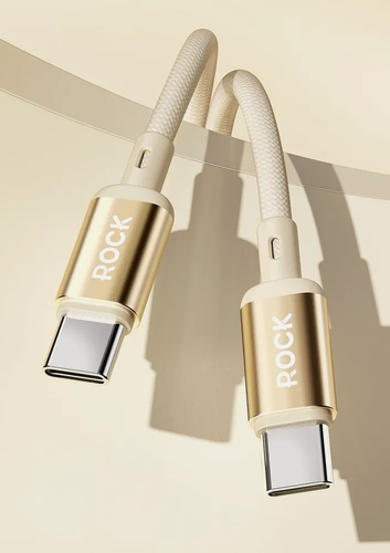 Изображение товара Кабель зарядный R18 Metal Braided USB-C 100W Fast Charging Data Cable бежевый