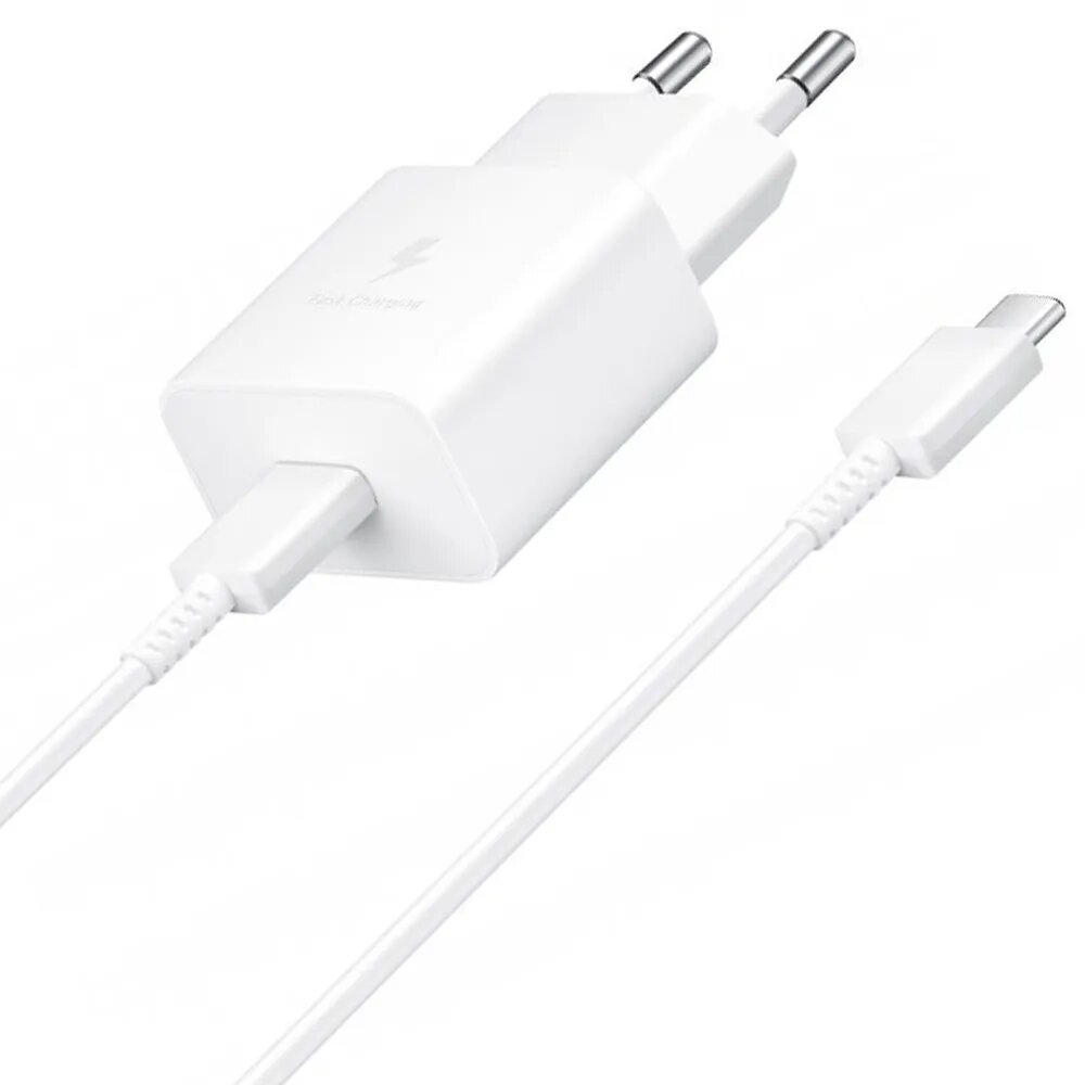 СЗУ Оригинал Samsung Fast Charger 45W + Кабель Type-C. Белый оригинал — фото 1