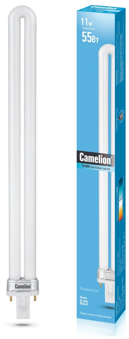 Лампа люминесцентная Camelion 3159 G23 T4 11Вт 4200 К