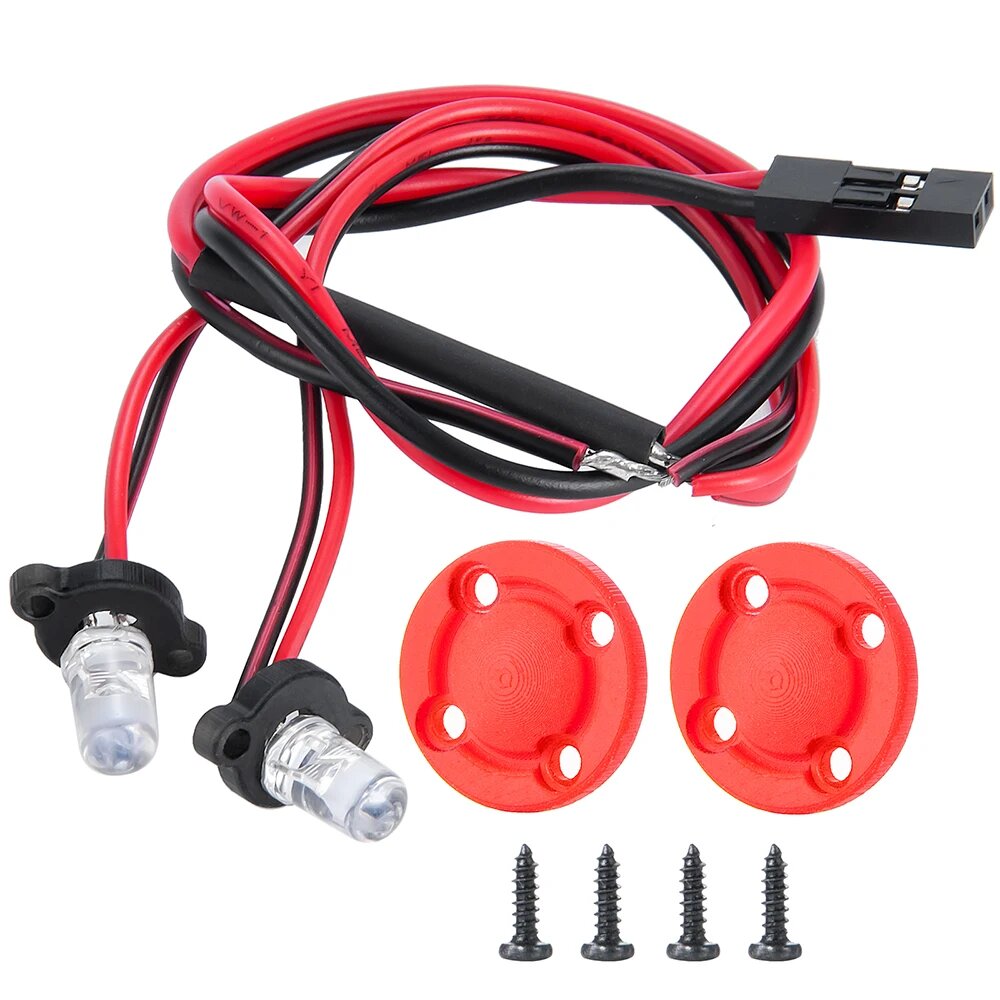 YEAHRUN Фара с ангельскими глазами LED голубая/белая для RC автомобиля 1/10 Красный, Taillight
