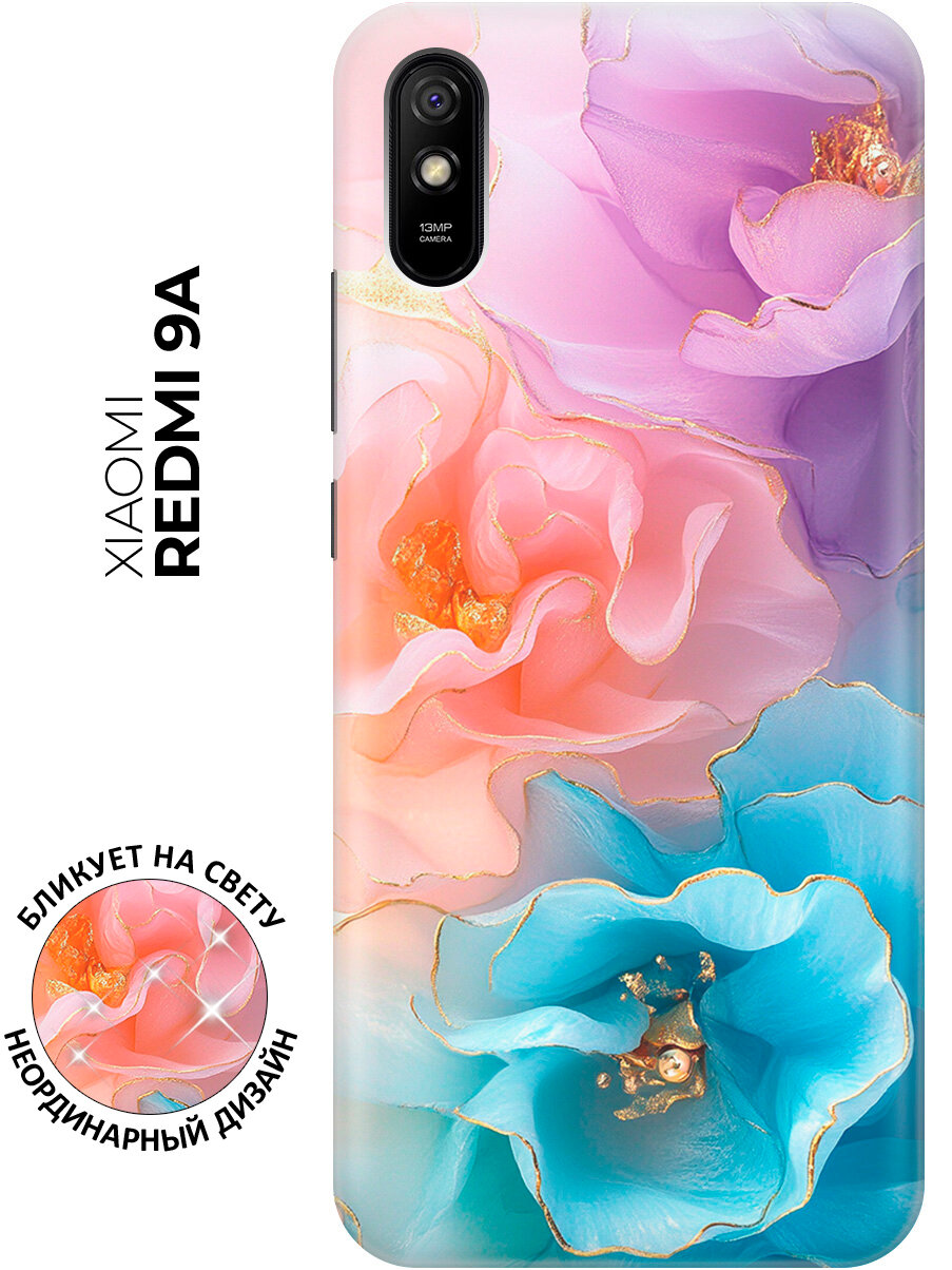 Силиконовый чехол на Xiaomi Redmi 9A с принтом "Изумительные цветы"