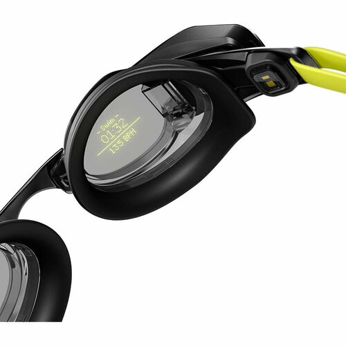 Очки для плавания с дисплеем и датчиком пульса FORM Smart Swim 2 Goggles Black черные/желтые FSG3