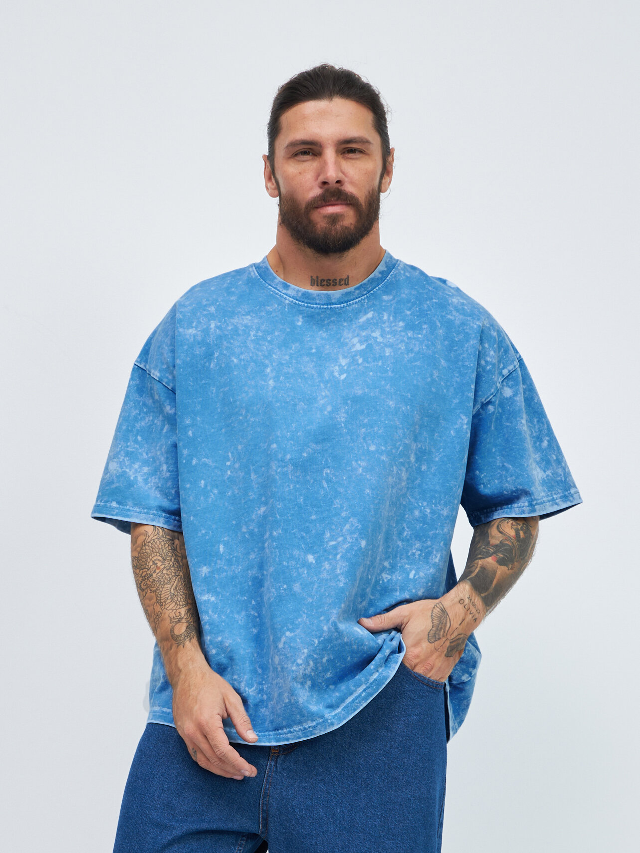 Футболка, размер XL / 54-56, голубой