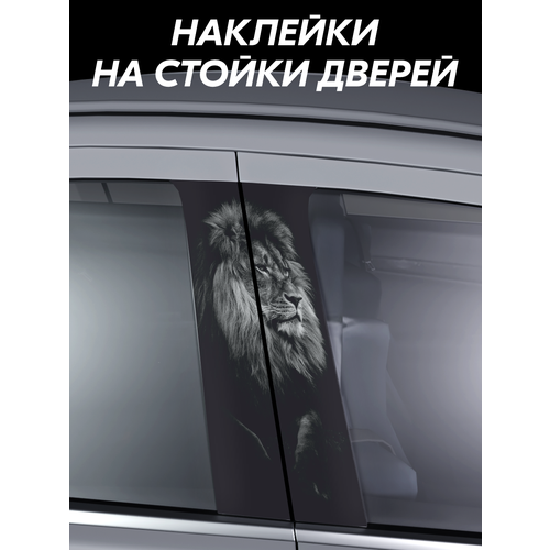 фото Наклейки на стойки дверей авто лев belousov