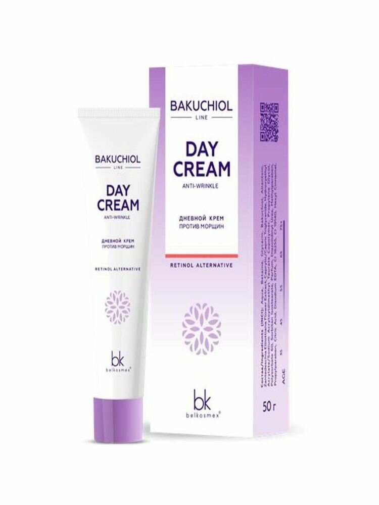Крем для лица Belkosmex "Bakuchiol Line", дневной, против морщин, 50 мл
