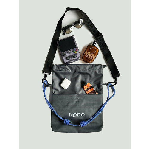 Сумка кросс-боди NODO, фактура матовая, серый