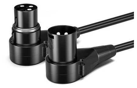 Кабель угловой XLR(M) - угловой XLR(F), серебряные разъемы, 1m