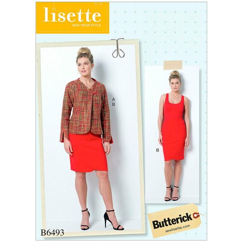 Выкройка BUTTERICK №6493 Жакет, юбка