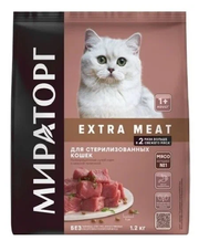 Сухой корм мираторг EXTRA MEAT для кастрированных котов и стерилизованных кошек с нежной телятиной (1,2 кг)