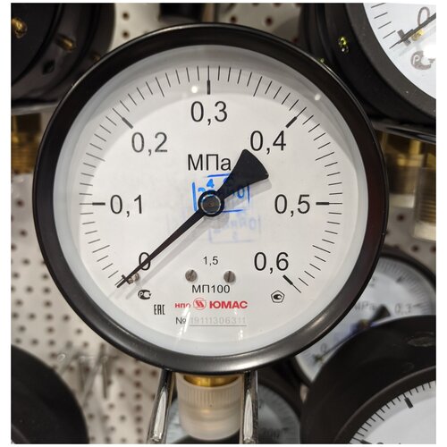 Манометр технический МП100М - 0.6 МПа, IP40, G1/2 эконом вариант