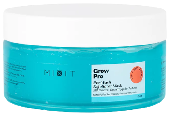 Эксфолиирующая маска для кожи головы MIXIT Grow Pro Pre-Wash Exfoliator Mask с AHA-кислотами 200 мл