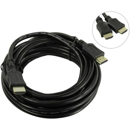 комплект 5 штук кабель hdmi hdmi m m 5 м v2 0 k lock поз р экр wize cp hm hm 5m Wize Кабель Wize C-HM-HM-10M HDMI вилка - вилка