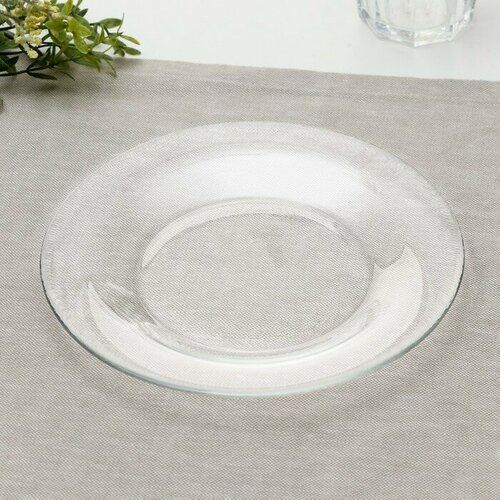 Тарелка десертная «Симпатия», стеклянная, d=19.6 см