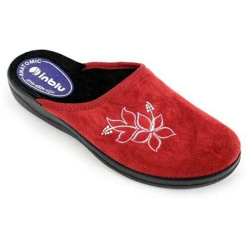фото Тапочки inblu, текстиль, анатомическая стелька, размер 37, бордовый