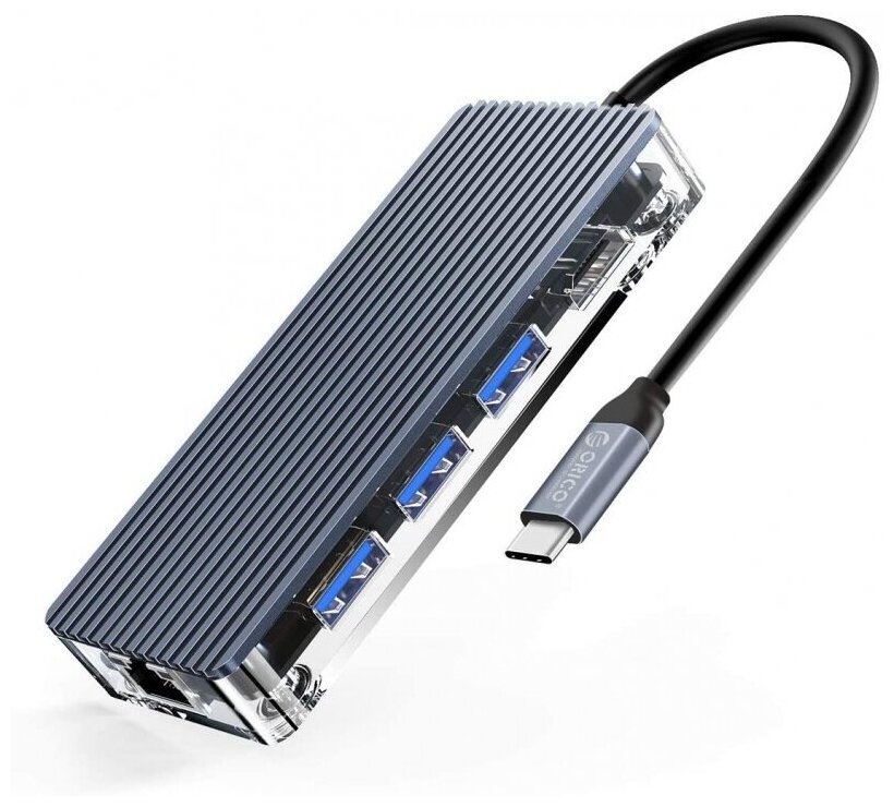 Разветвитель USB Orico WB-8P (серый)