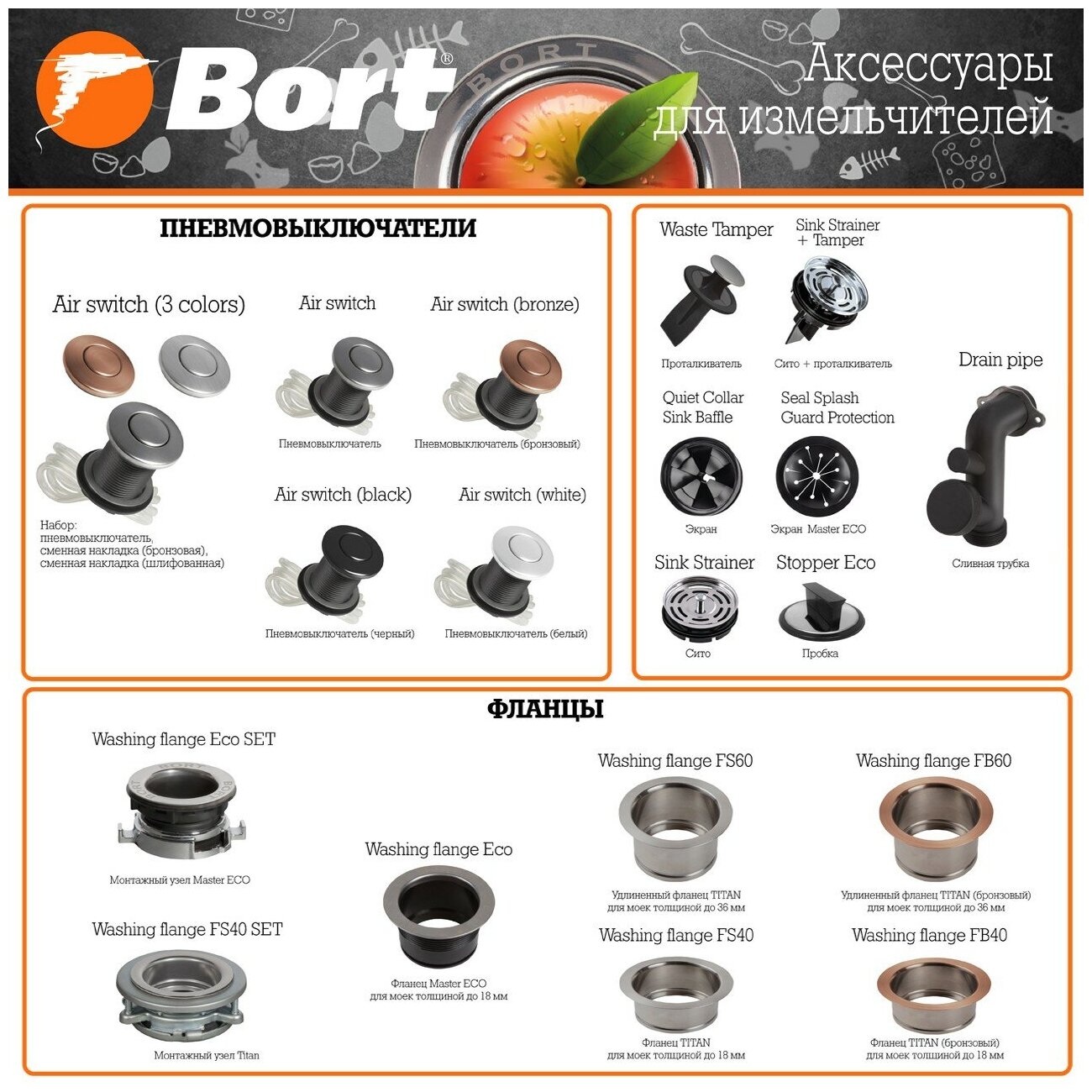 Фланец в мойку Bort Washing flange Eco SET - фотография № 2