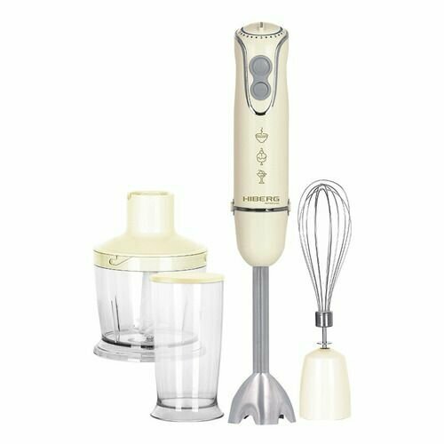 Блендер HIBERG HB 1041 Y погружной бежевыйстальной 510000₽