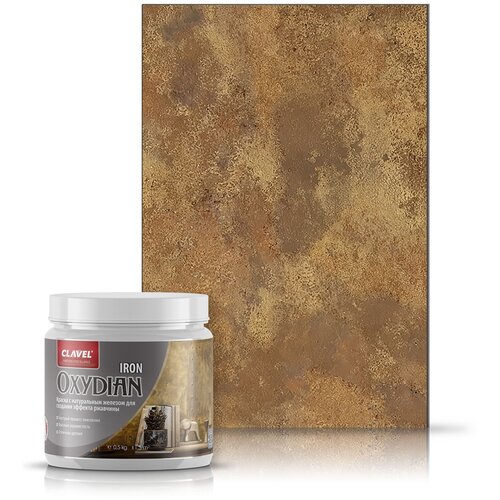 Декоративная краска Clavel Oxydian Iron с эффектом ржавчины, 0,125 кг, железо.
