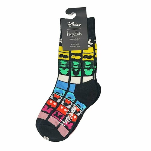 Носки Happy Socks, размер 28/31, бирюзовый, черный