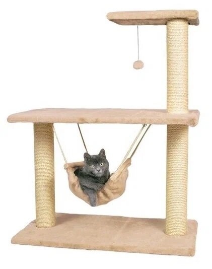 Когтеточка с полками для кошек Trixie Morella, размер 75x40x96см., бежевый - фотография № 5