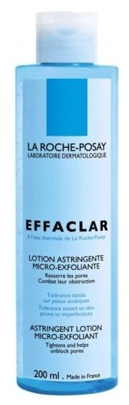 Лосьон для лица LA Roche-posay Effaclar с микро-отшелушивающим эффектом для жирной проблемной кожи, 200 мл