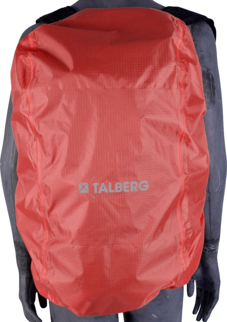 Чехол влагозащитный на рюкзак Talberg Rain Cover L 40–75 л красный