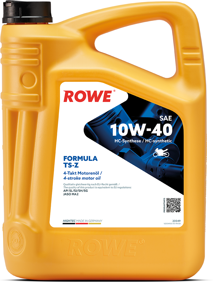 HC-синтетическое моторное масло ROWE Hightec Formula SAE 10W-40 TS-Z, 5 л