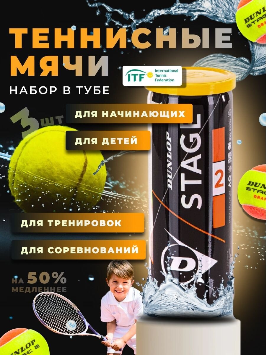 Мяч теннисный Dunlop Stage