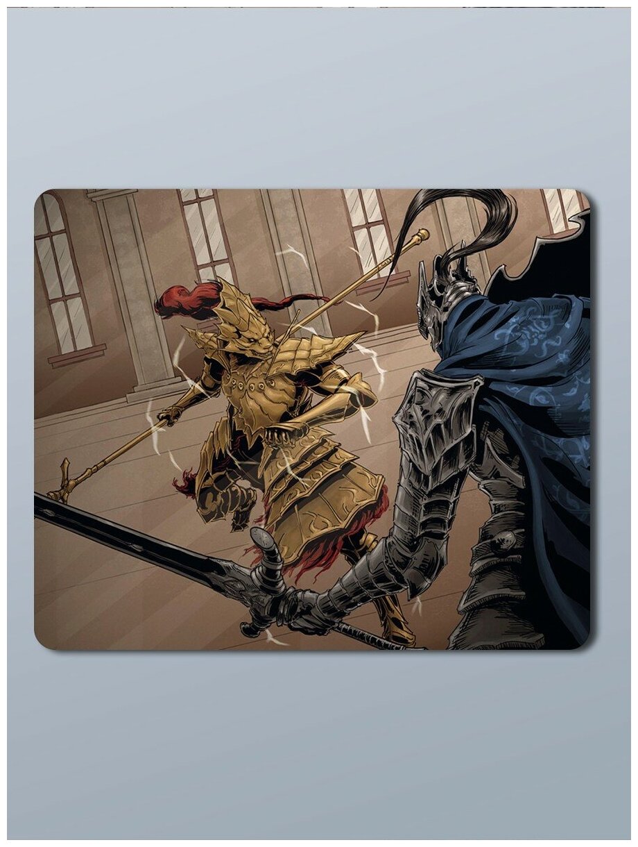 Коврик для мыши с принтом игра Dark Souls Сигмайер, Арториас, Гвин - 8410