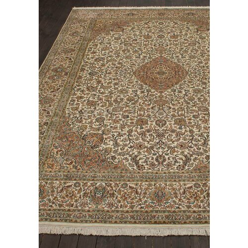 Ковер на пол 2,56 на 3,74 м в спальню, гостиную, бежевый Cashmir 240706-Keshan beige/rust