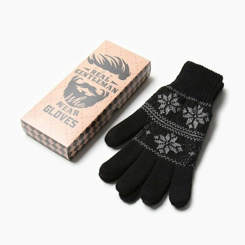 фото Мужские перчатки в подарочной коробке "джентельмен" р.22 теропром